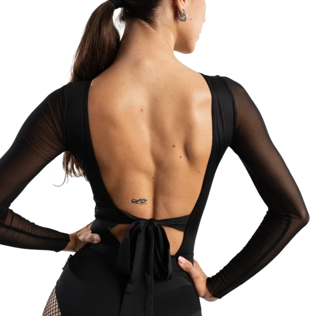 Jadore mesh, dámske body s priliehavými rukávmi