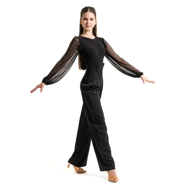 FSD Kamila mesh, dievčenské body so sieťovanými rukávmi