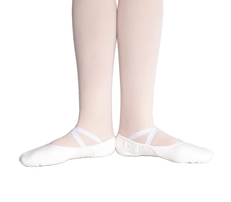 Dansez Vous Vanie, detské elastické baletné cvičky - Biela