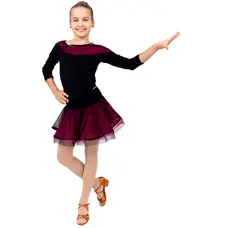 DanceMe BL411DR, top trojštvrťovým rukávom pre dievčatá