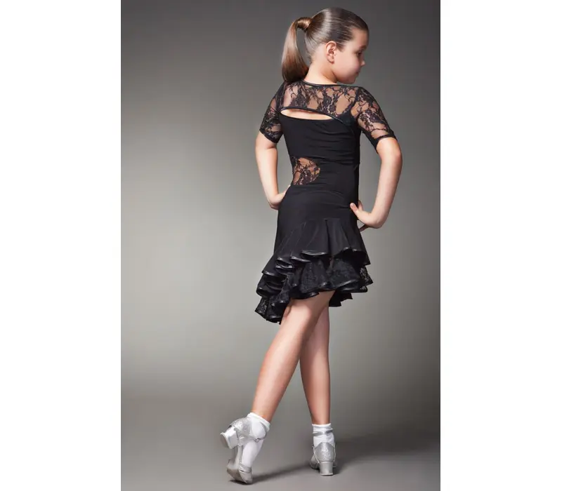 Detské šaty latino Basic - Čierna