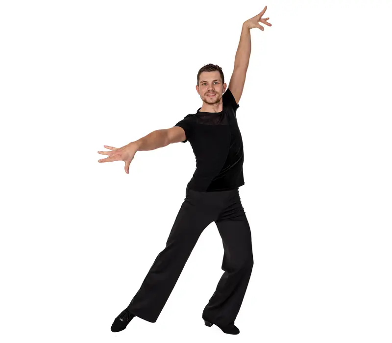 Pánske tričko na spoločenský tanec Basic - Čierna