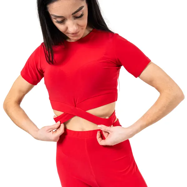 Beny, dámsky top s krátkym rukávom a s viazaním Beny, dámsky top s krátkym rukávom a s viazaním