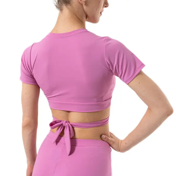 Benita, dámsky top s krátkym rukávom a s viazaním