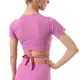 Benita, dámsky top s krátkym rukávom a s viazaním