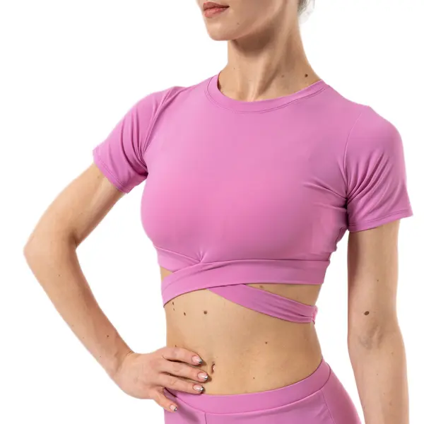 Benita, dámsky top s krátkym rukávom a s viazaním