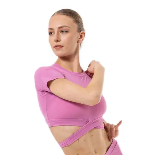 Benita, dámsky top s krátkym rukávom a s viazaním