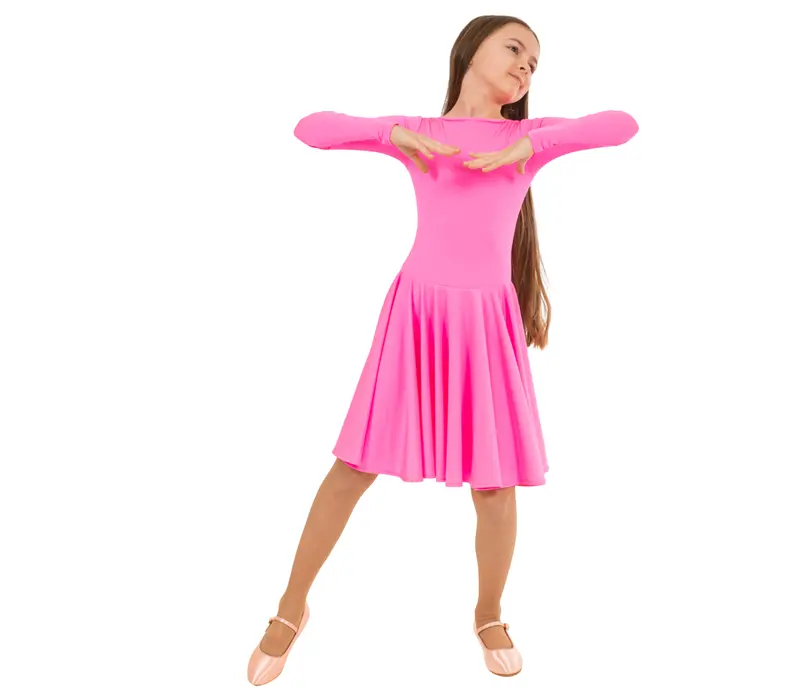 FSD Agnes, dievčenské šaty - Ružová - hot pink