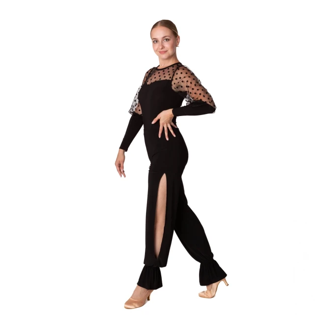 Claudia, dres pre dámy s priehľadnými bodkovanými rukávmi Claudia, dres pre dámy s priehľadnými bodkovanými rukávmi