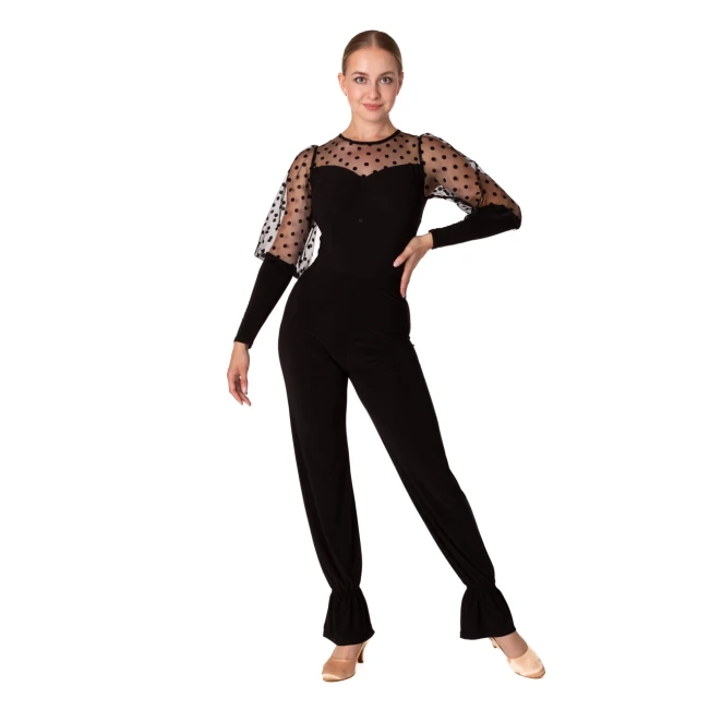 Claudia, dres pre dámy s priehľadnými bodkovanými rukávmi Claudia, dres pre dámy s priehľadnými bodkovanými rukávmi