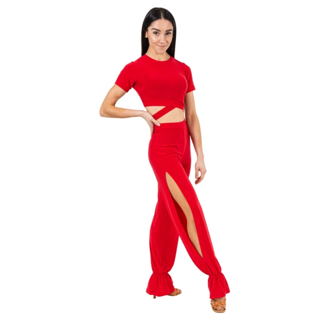 Jana, dámske nohavice na tréning - Červená - red