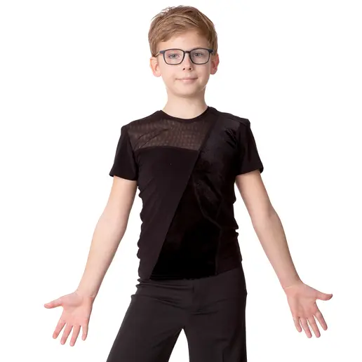 Chlapčenské tričko na spoločenský tanec basic