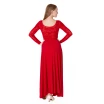 Karla line, dámske body na latinu s dlhým rukávom - Červená - red