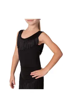 Pomp, dievčenský dres na hrubé ramienka so strapcami 