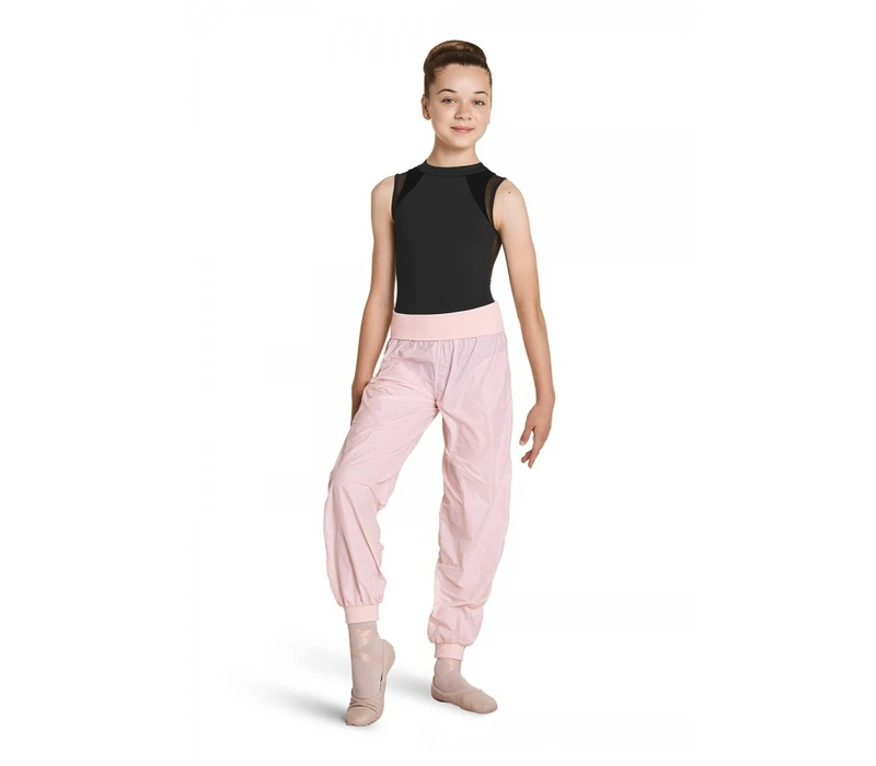 Mirella šušťákové nohavice, na zahriatie pre deti - Ružová - light pink