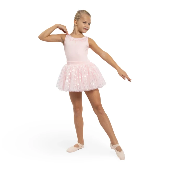 Mirella Glow tank, detský dres na hrubé ramienka s tutu sukničkou Mirella Glow tank, detský dres na hrubé ramienka s tutu sukničkou