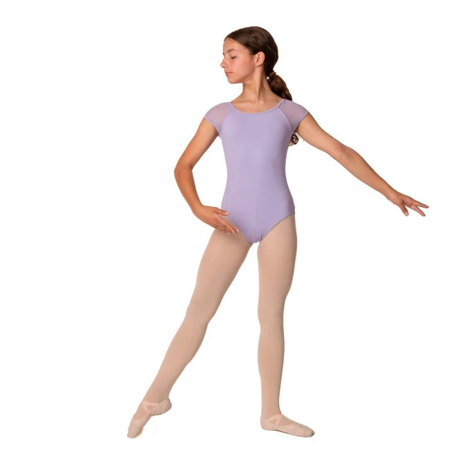 Mirella Soft mesh cap sleeve leotard, detský dres Mirella Soft mesh cap sleeve leotard, detský dres