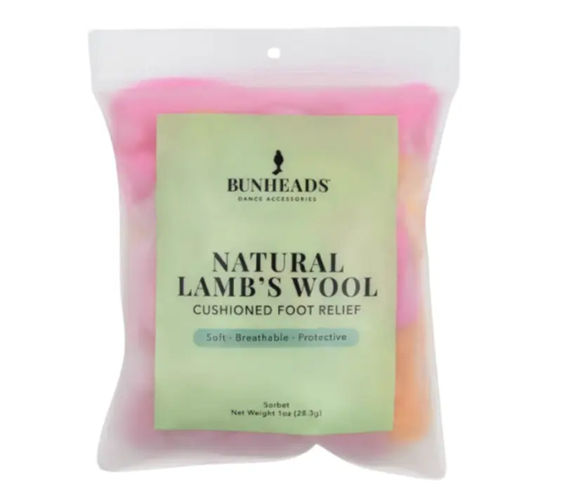 Bunheads Bamboo Lamb´s Wool, prírodná vlna - Broskyňová - peach