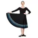Sansha Constanza L0804P, charakterová sukňa - Čierno/svetlo modrá Sansha