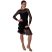 So Danca Elise ballroom, dievčenský dres s trojštvrťovým rukávom - Čierna