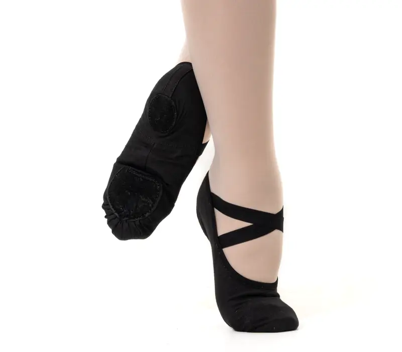 So Danca SD16, dámske elastické baletné cvičky - Čierna