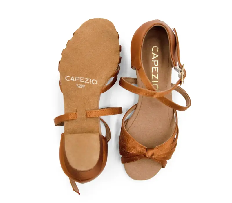 Capezio Valentina, latinky pre dievčatá - Telová - tan