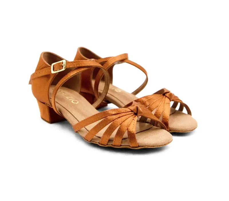 Capezio Valentina, latinky pre dievčatá - Telová - tan
