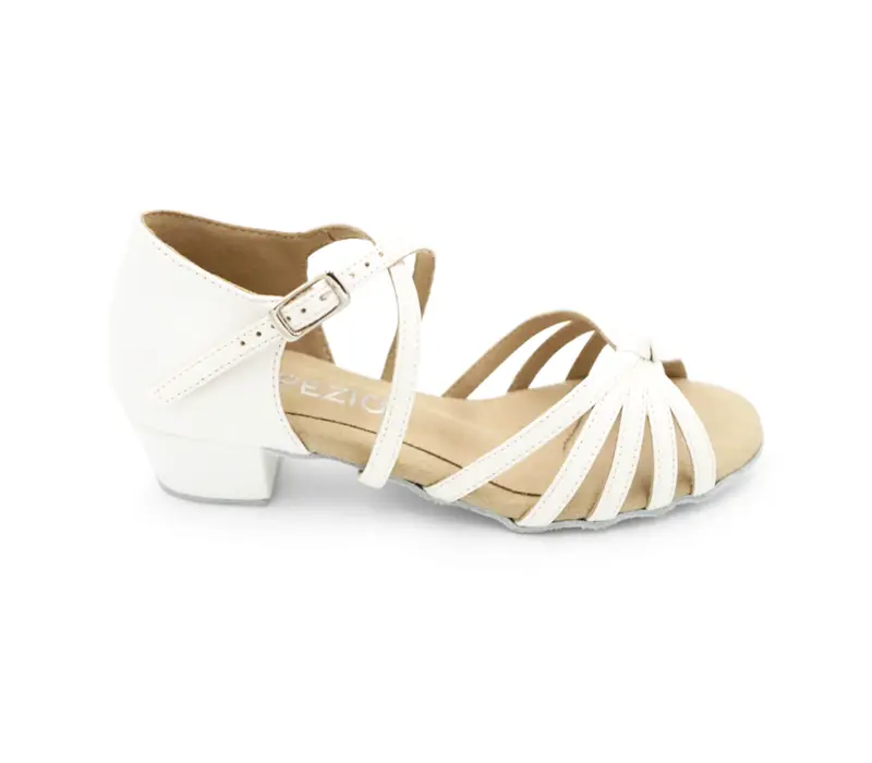 Capezio Valentina, latinky pre dievčatá - Biela
