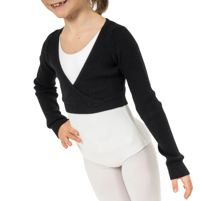 Bloch Fix Wrap Sweater, dievčenská baletný top na zahriatie Bloch Fix Wrap Sweater, dievčenská baletný top na zahriatie