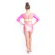 Capezio Gymnastics Arch Back, gymnastický dres pre ženy - Capezio Laser svetlo ružová