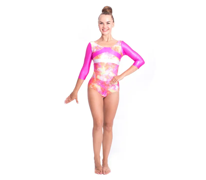 Capezio Gymnastics Arch Back, gymnastický dres pre ženy - Capezio Laser svetlo ružová