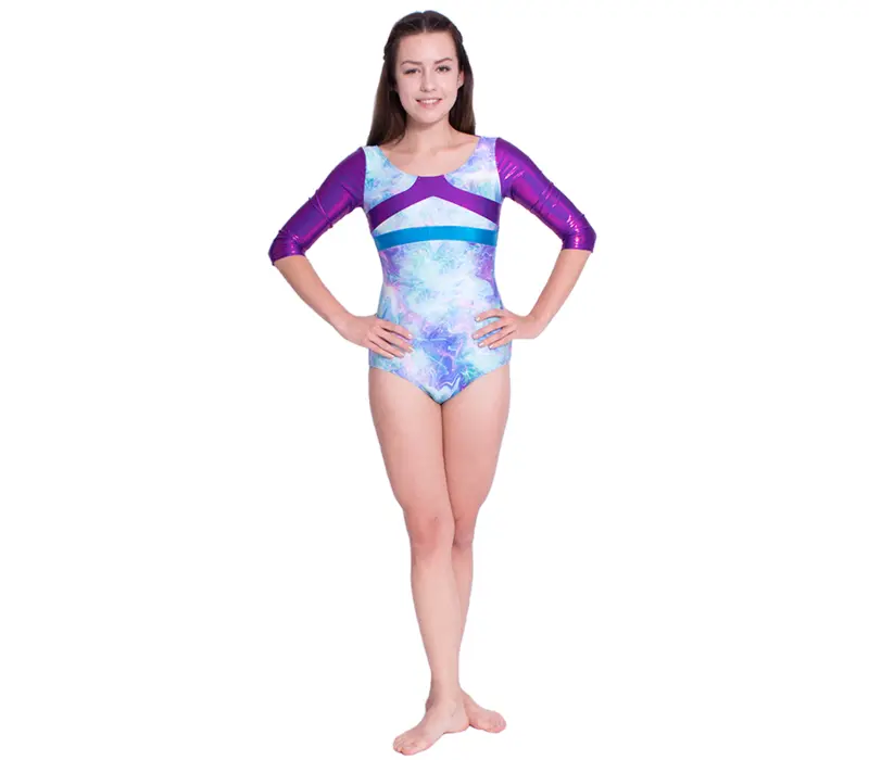 Capezio Gymnastics Arch Back, gymnastický dres pre ženy - Capezio Laser svetlo modrá