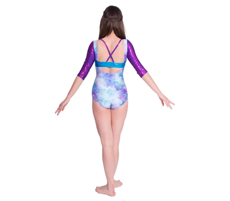Capezio Gymnastics Arch Back, gymnastický dres pre ženy - Capezio Laser svetlo modrá