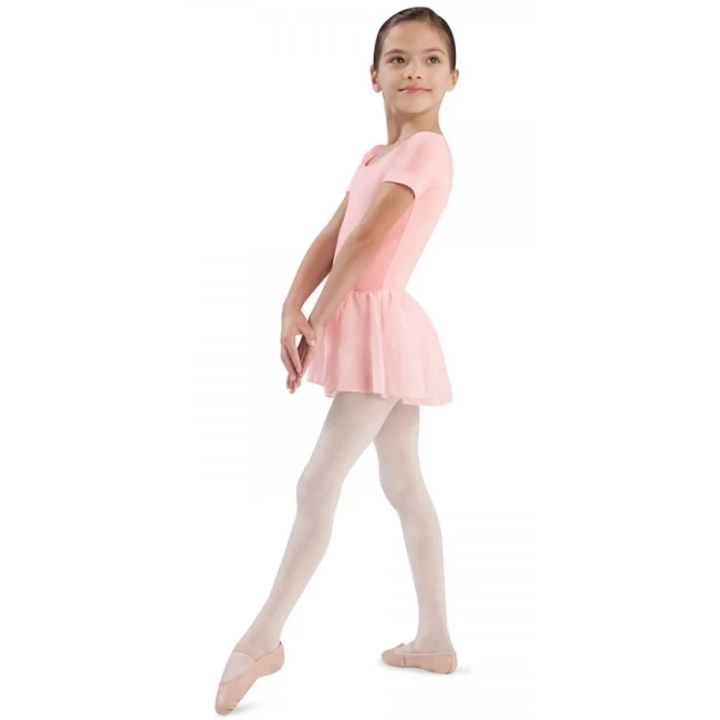 Bloch Tiffany, bavlnený dres s krátkym rukávom a so sukničkou - Ružová - light pink Bloch Tiffany, bavlnený dres s krátkym rukávom a so sukničkou - Ružová - light pink