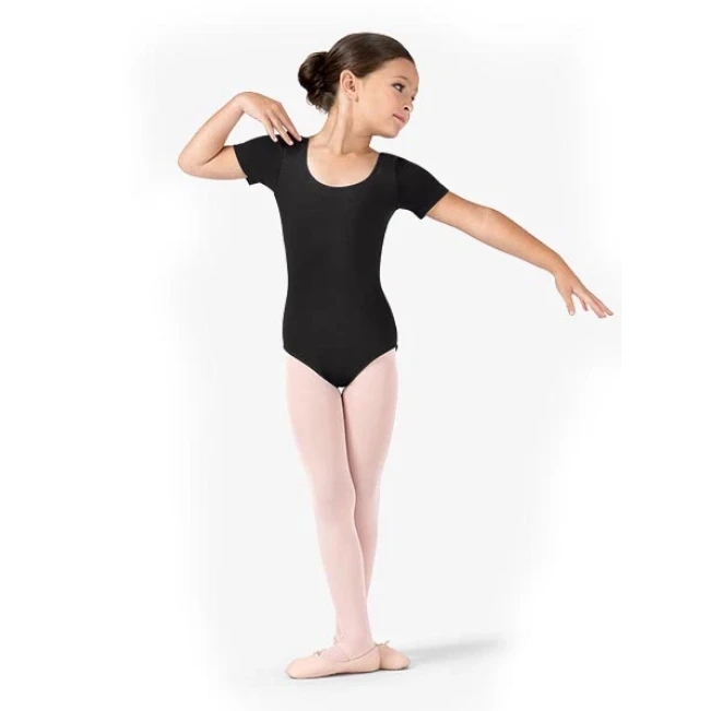 Bloch Ballet, detský bavlnený dres s krátkym rukávom - Čierna