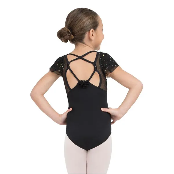 Capezio Glitter Rose Flutter, dres s krátkym rukávom