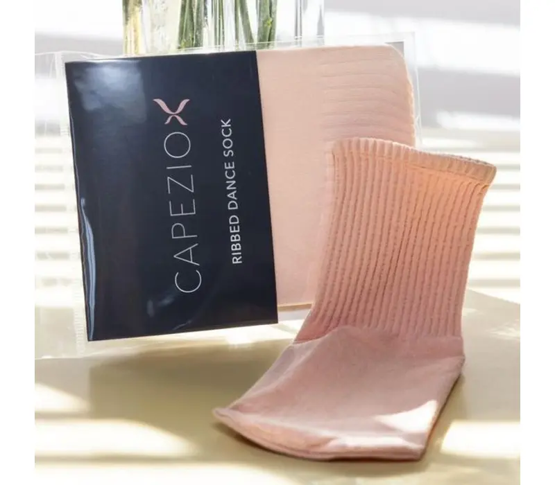 Capezio Ribbed sock, ponožky - Ružová balet Capezio