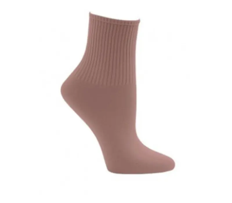 Capezio Ribbed sock, detské ponožky - Hnedá suntan Capezio