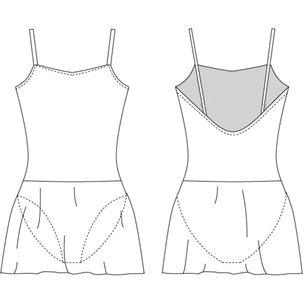 Capezio Camisole Dress, dres so sukničkou