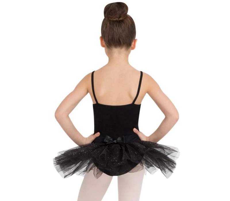 Capezio Tutu Dress, detský dres s tutu sukničkou - Čierna