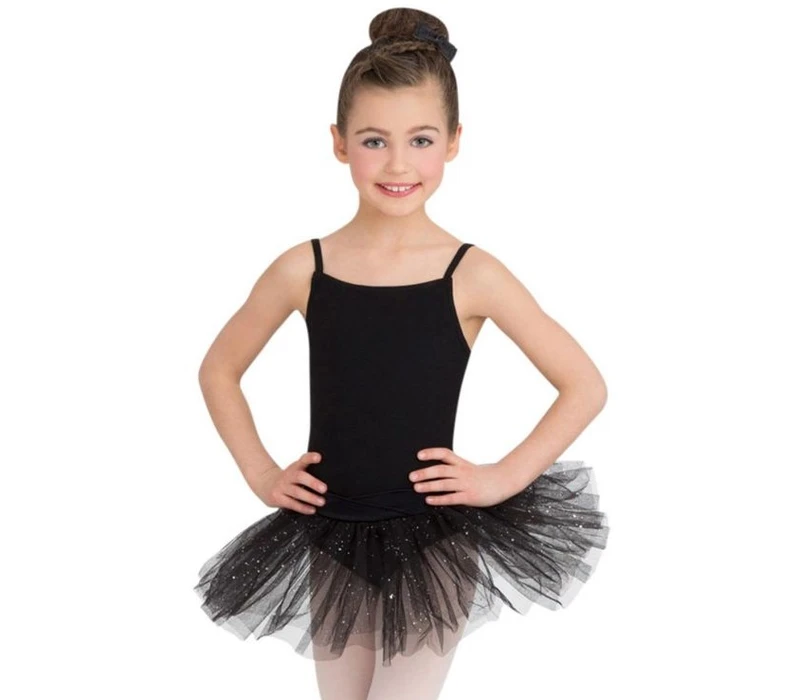 Capezio Tutu Dress, detský dres s tutu sukničkou - Čierna