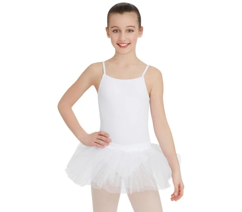 Capezio Tutu Dress, detský dres s tutu sukničkou - Biela