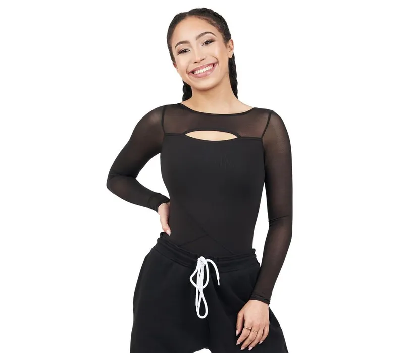 Capezio Activ, dres s dlhým rukávom  - Čierna