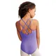 Capezio Double strap camisole leotard, detský baletný dres - Fialová amethyst 