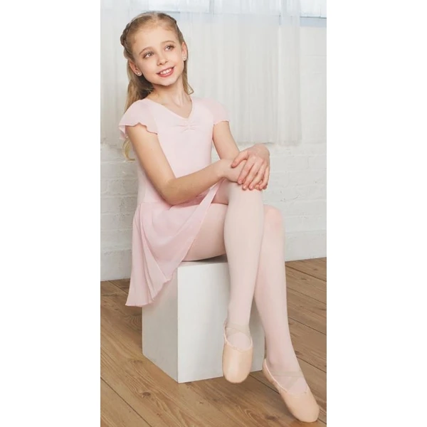 Capezio flutter sleeve dress, dres so sukničkou