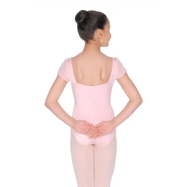 Capezio puff sleeve leotard, dresík s trblietavými rukávkami