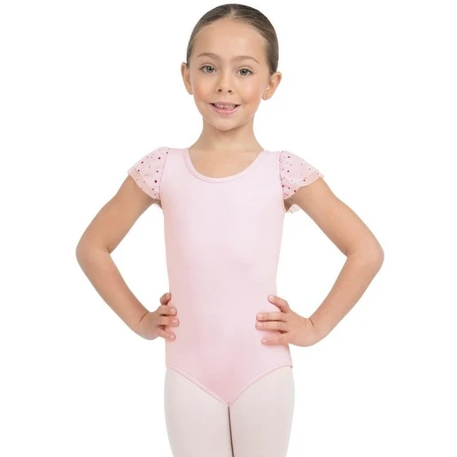 Capezio Glitter Rose Flutter, dres s krátkym rukávom