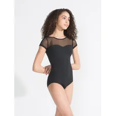 Capezio Meryl Mesh Yoke Short Sleeve, baletný dres