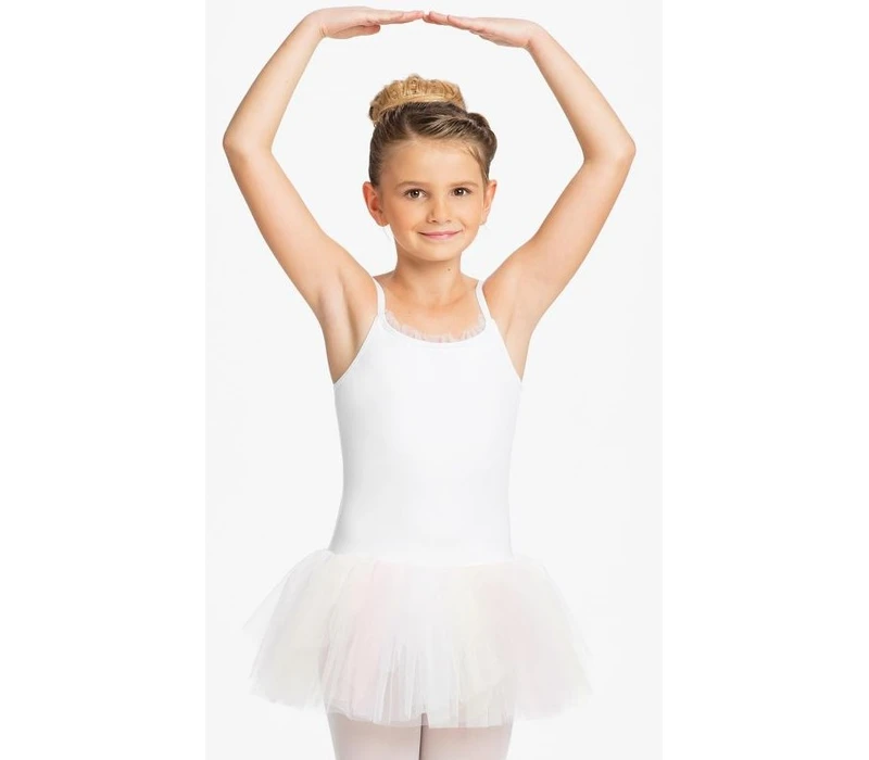 Capezio Parfait, detský dres s tutu sukničkou - Biela