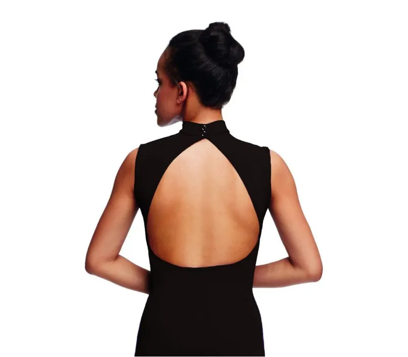 Capezio Polo neck leotard, baletný dres - Čierna